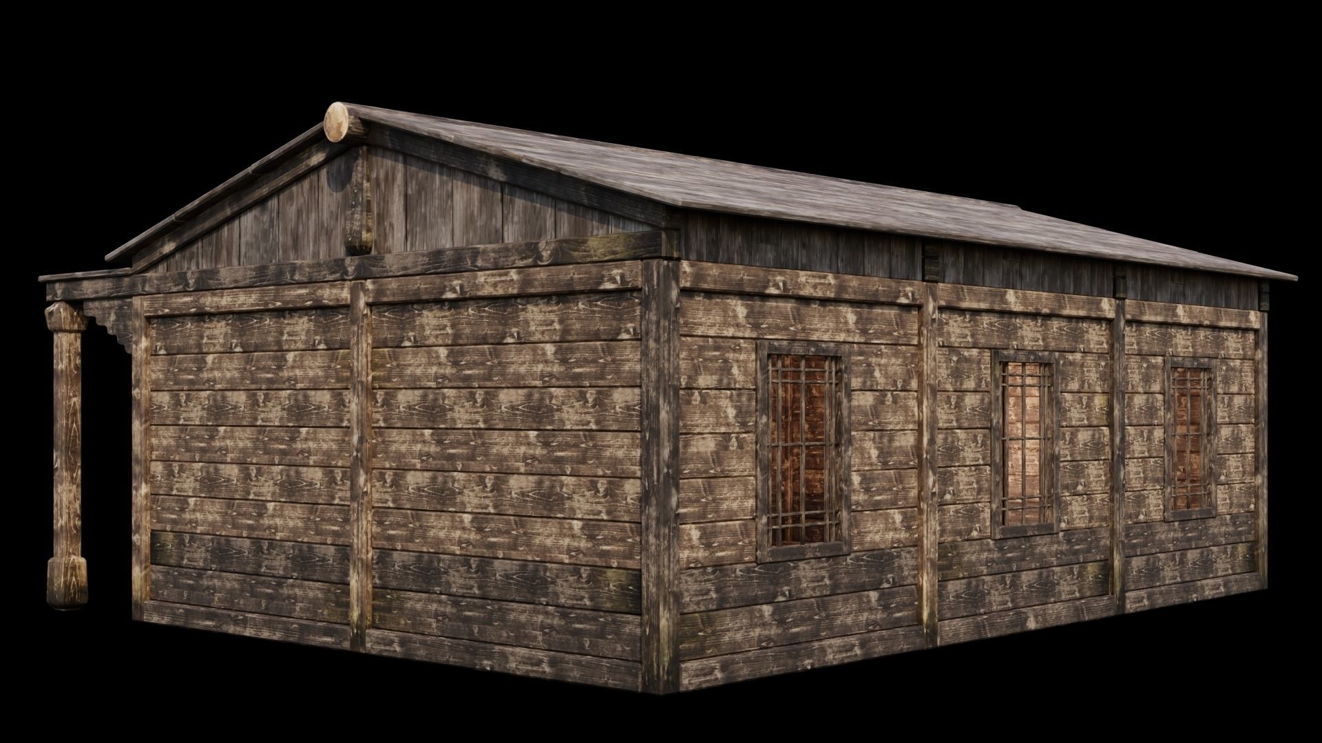 Medieval Houses 46- 4K Textures Game Ready Low-poly 3D model_7
