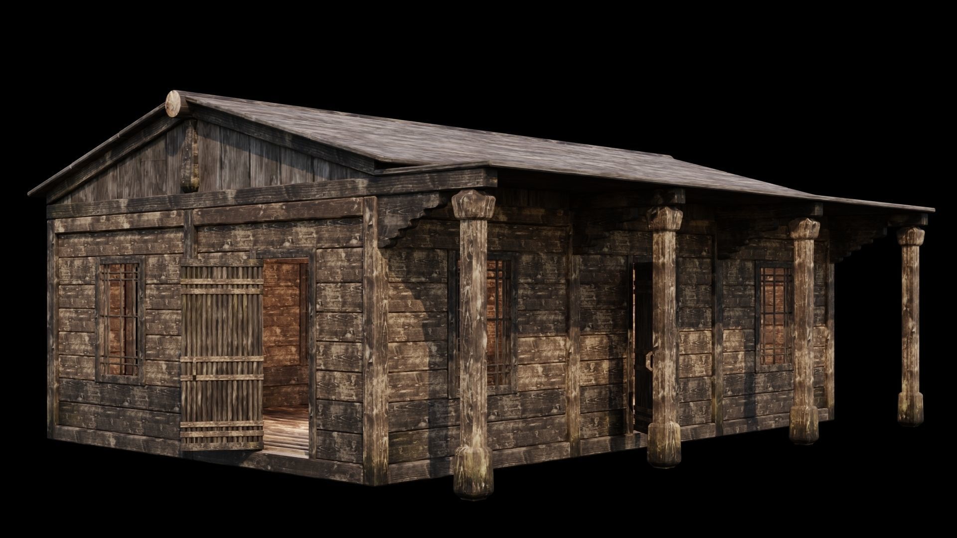 Medieval Houses 46- 4K Textures Game Ready Low-poly 3D model_8