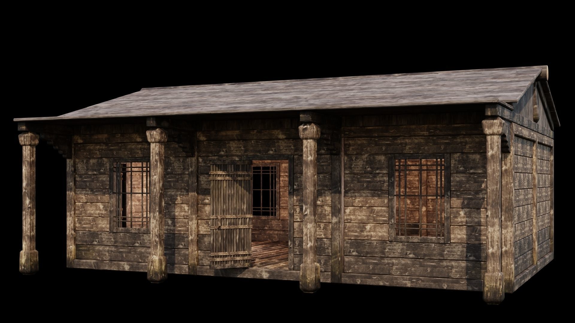 Medieval Houses 46- 4K Textures Game Ready Low-poly 3D model_13