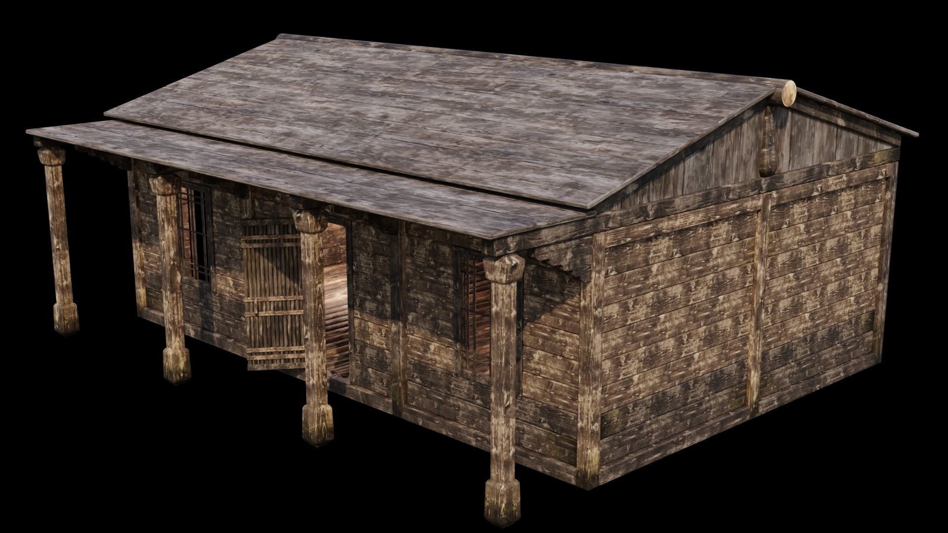 Medieval Houses 46- 4K Textures Game Ready Low-poly 3D model_10