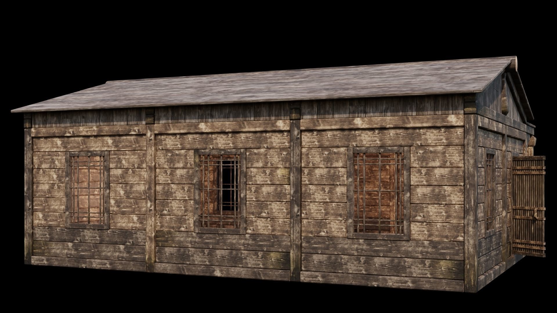 Medieval Houses 46- 4K Textures Game Ready Low-poly 3D model_12