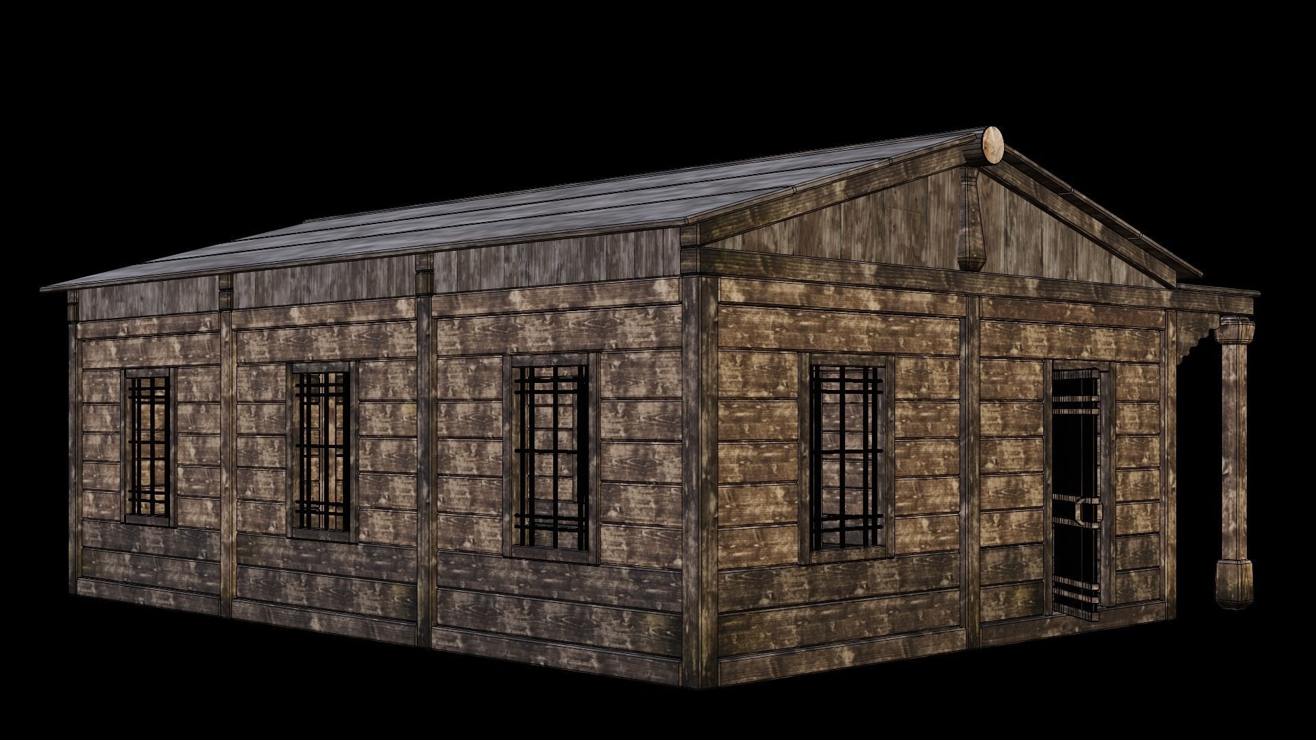 Medieval Houses 46- 4K Textures Game Ready Low-poly 3D model_4