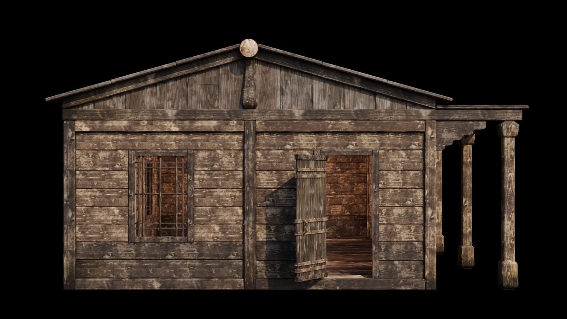 Medieval Houses 46- 4K Textures Game Ready Low-poly 3D model_2