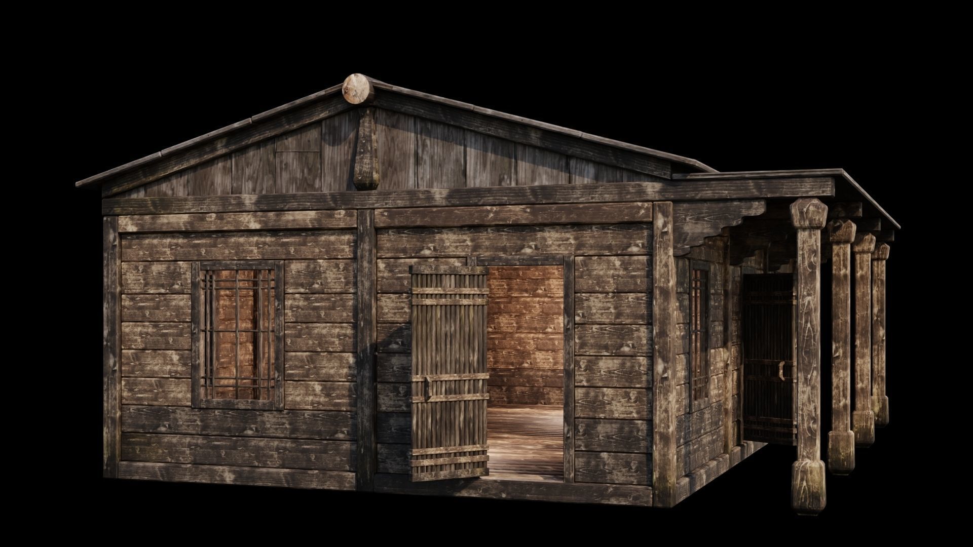 Medieval Houses 46- 4K Textures Game Ready Low-poly 3D model_14