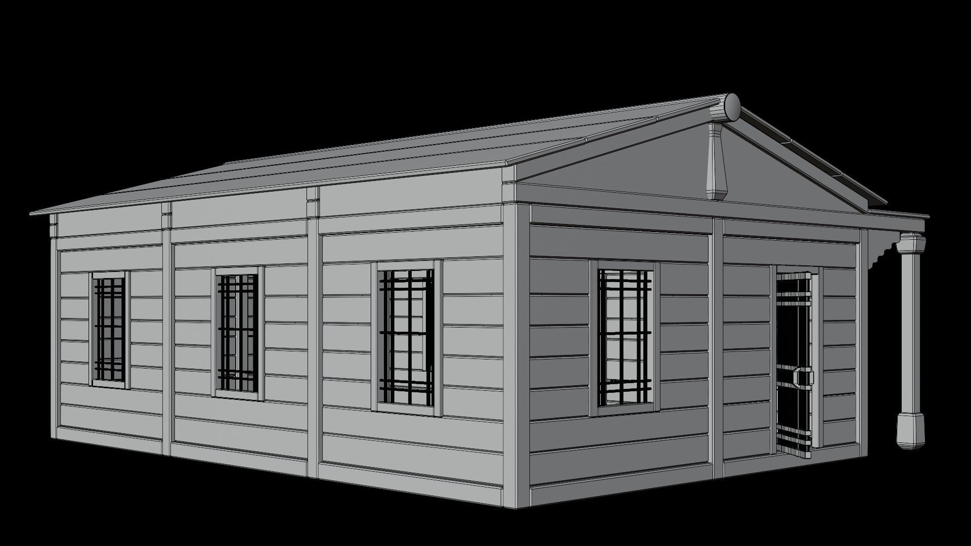 Medieval Houses 46- 4K Textures Game Ready Low-poly 3D model_5