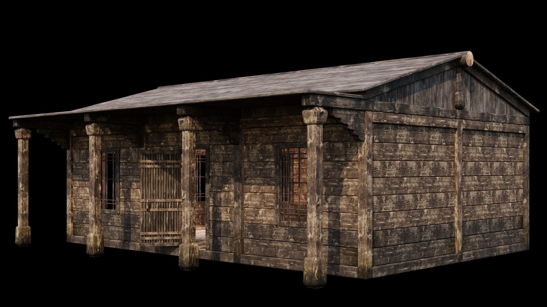 Medieval Houses 46- 4K Textures Game Ready Low-poly 3D model_6