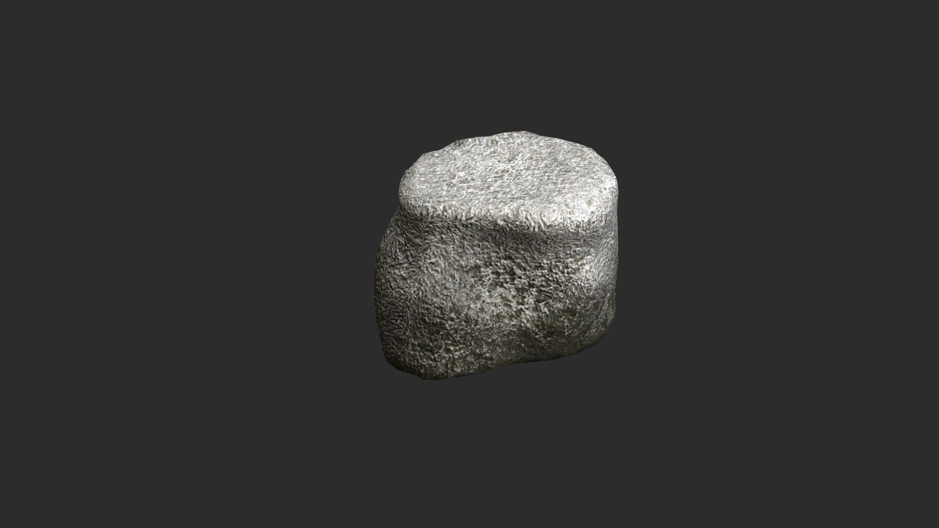Short Flat Rocks - White 2 Low-poly 3D model_8