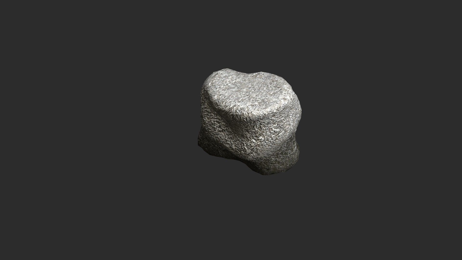 Short Flat Rocks - White 2 Low-poly 3D model_10