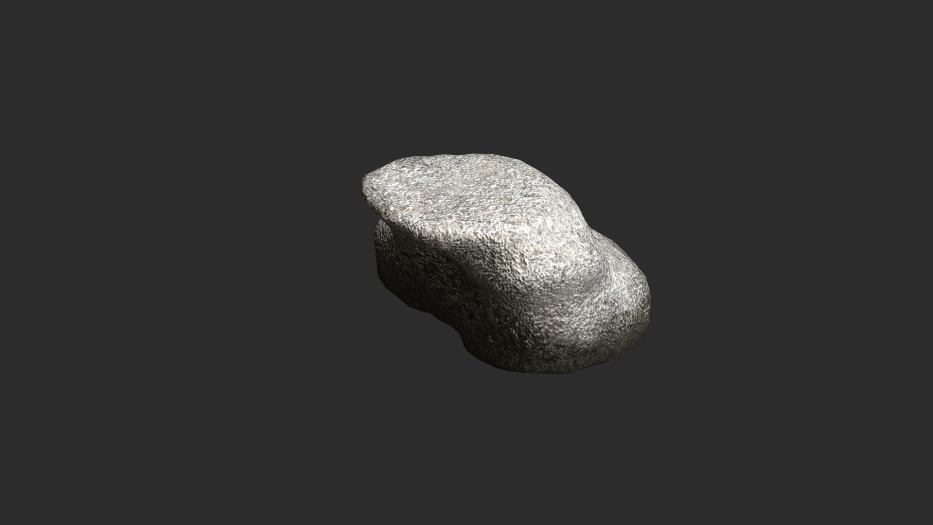 Short Flat Rocks - White 2 Low-poly 3D model_9