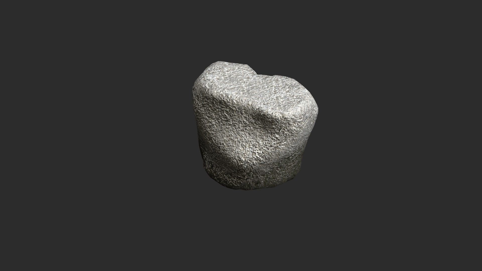 Short Flat Rocks - White 2 Low-poly 3D model_5
