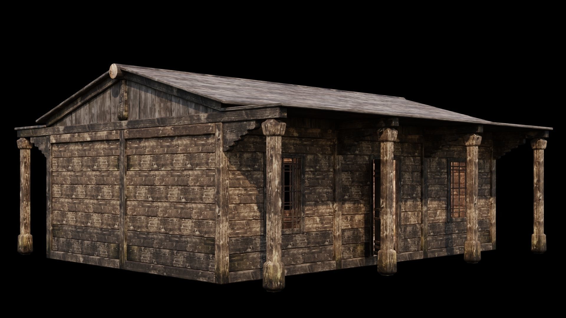 Medieval Houses 47- 4K Textures Game Ready Low-poly 3D model_11