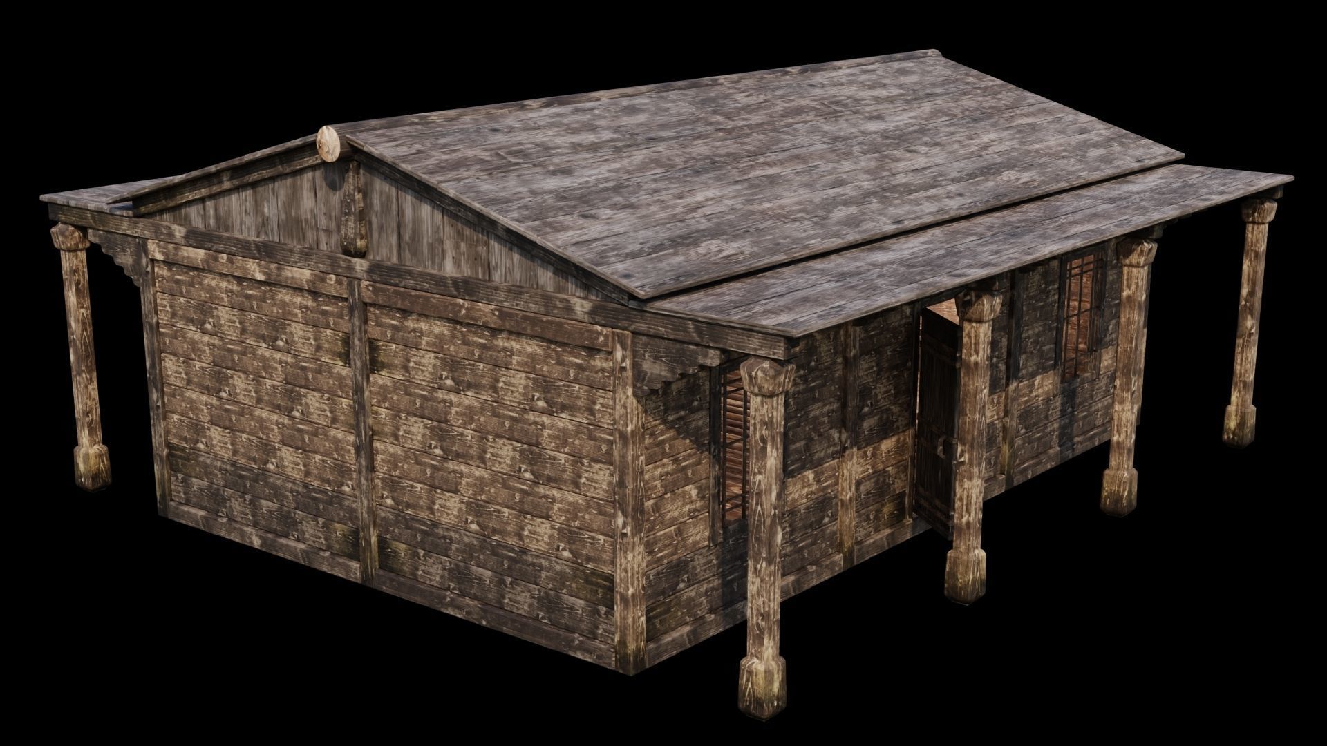 Medieval Houses 47- 4K Textures Game Ready Low-poly 3D model_9