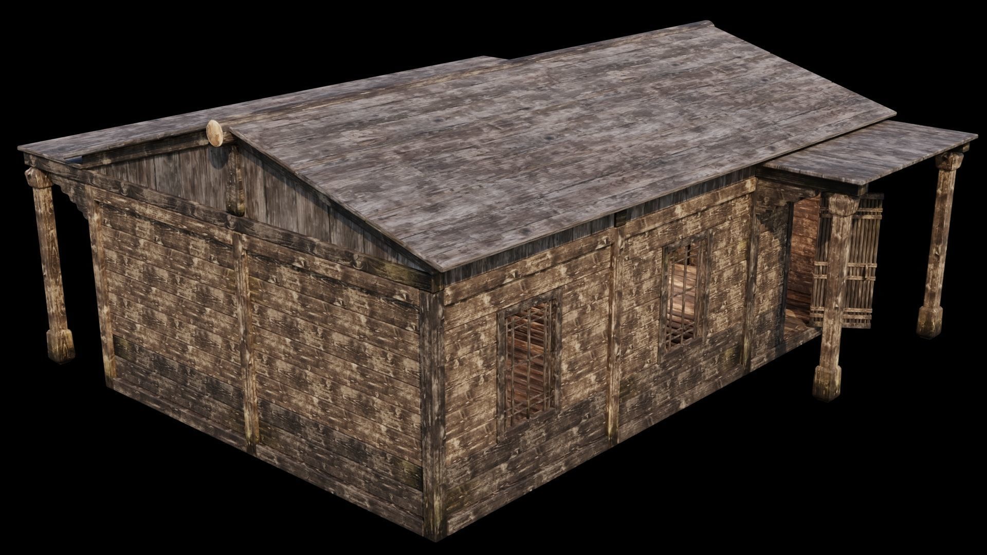 Medieval Houses 47- 4K Textures Game Ready Low-poly 3D model_10