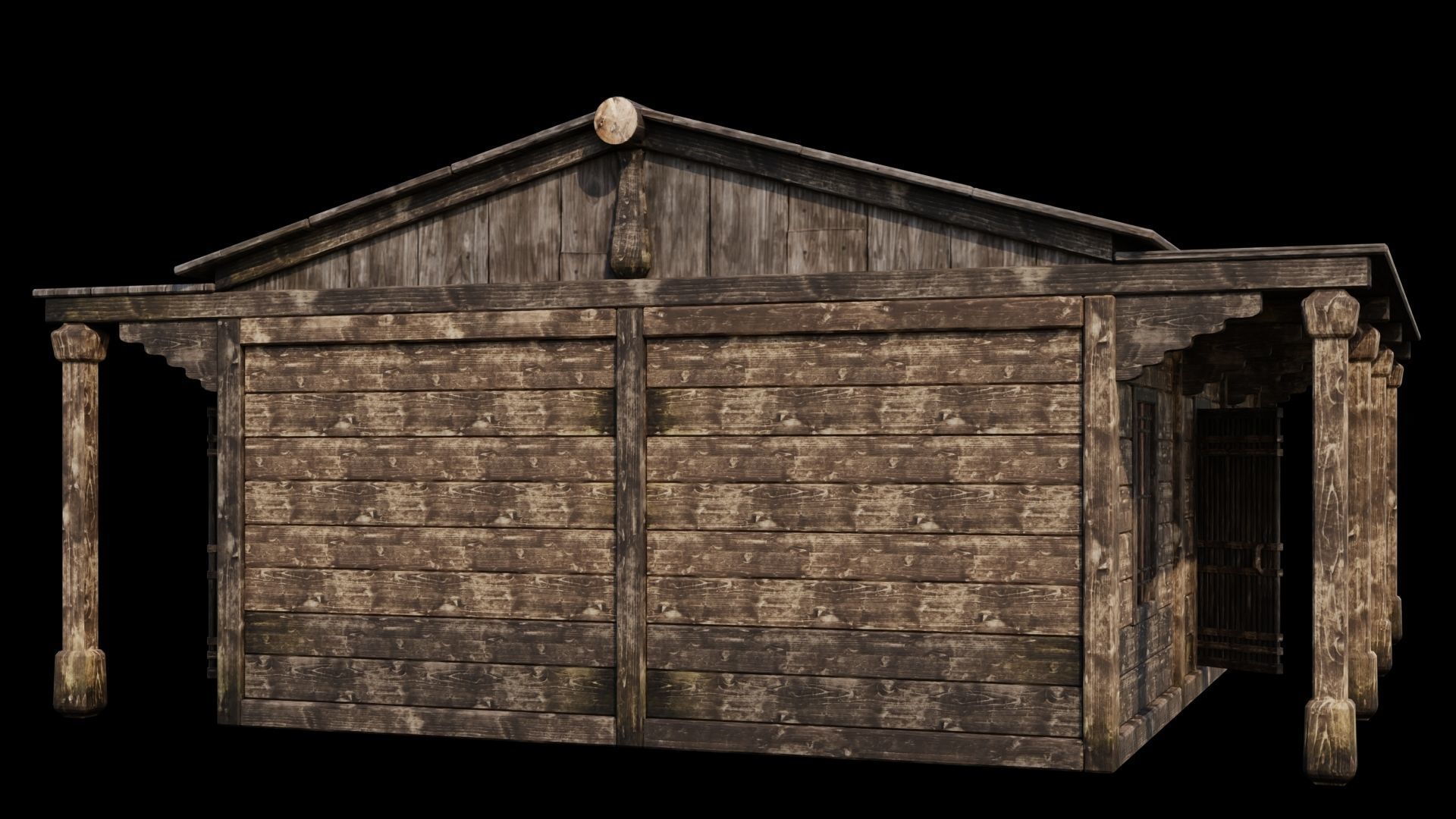 Medieval Houses 47- 4K Textures Game Ready Low-poly 3D model_14