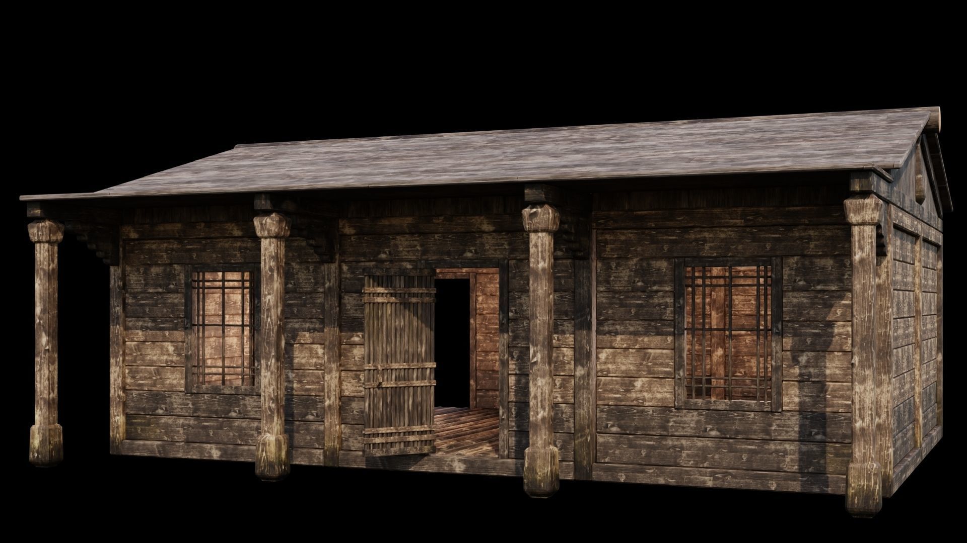 Medieval Houses 47- 4K Textures Game Ready Low-poly 3D model_13