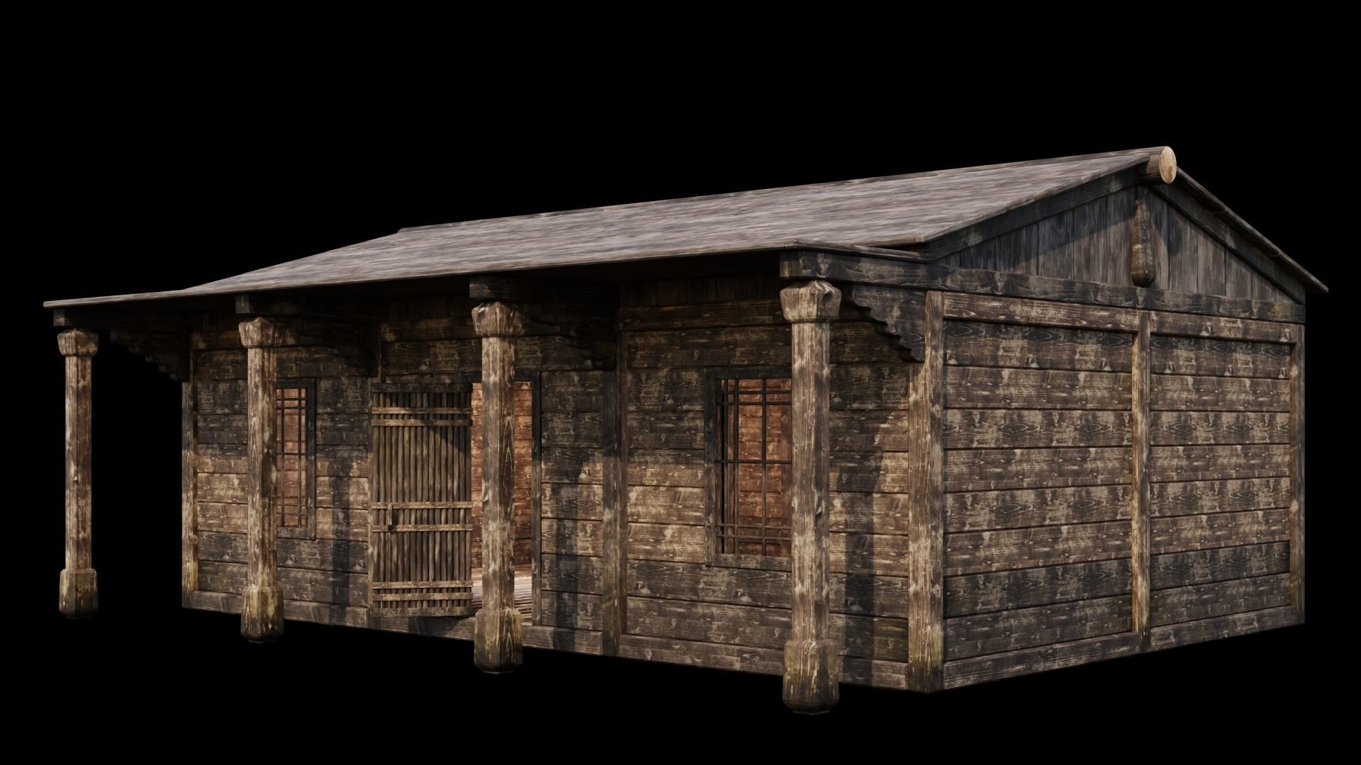 Medieval Houses 47- 4K Textures Game Ready Low-poly 3D model_6