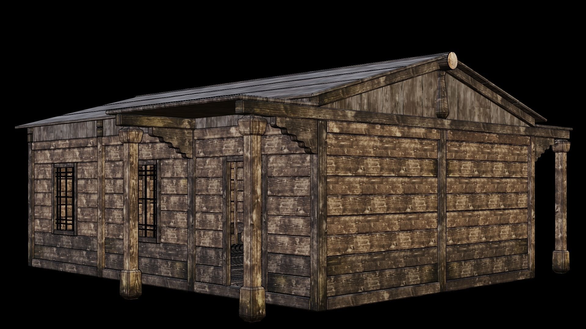 Medieval Houses 47- 4K Textures Game Ready Low-poly 3D model_4