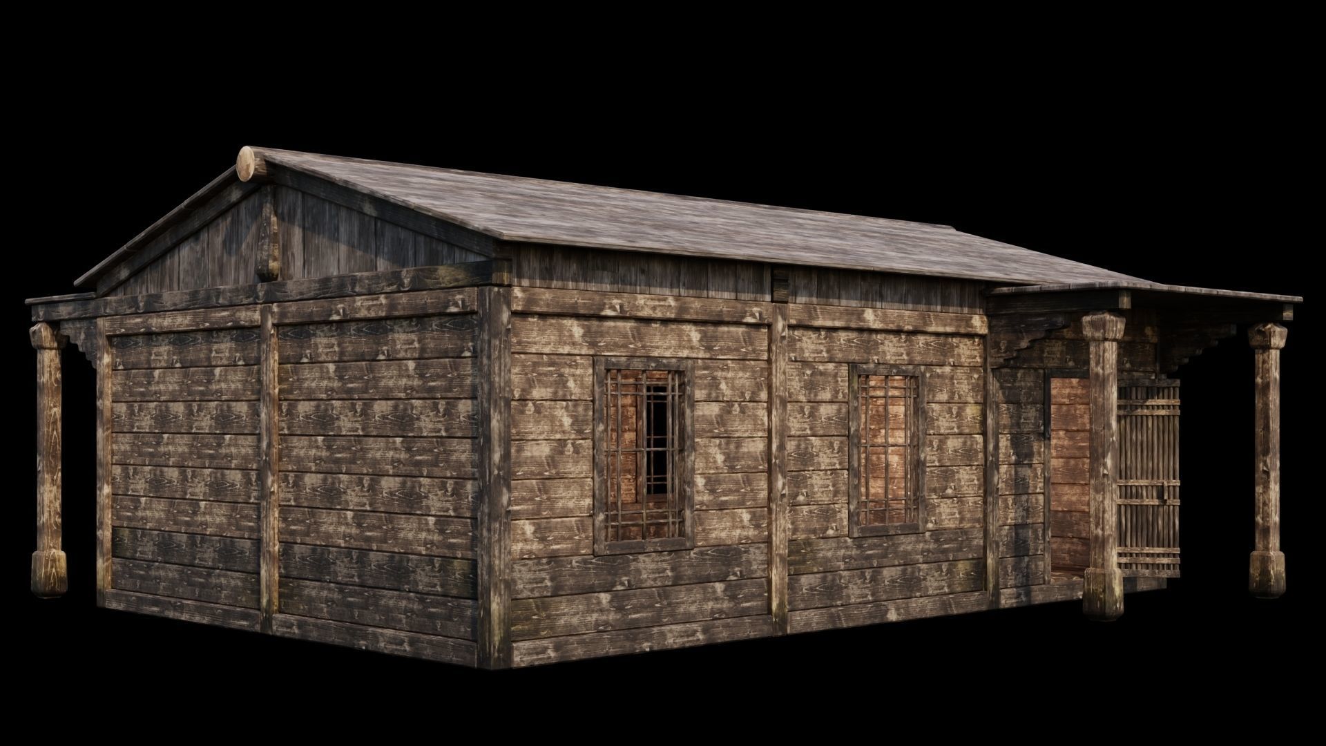 Medieval Houses 47- 4K Textures Game Ready Low-poly 3D model_7
