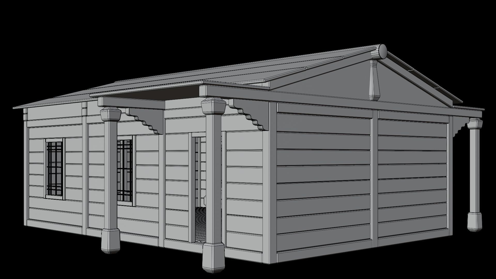 Medieval Houses 47- 4K Textures Game Ready Low-poly 3D model_5