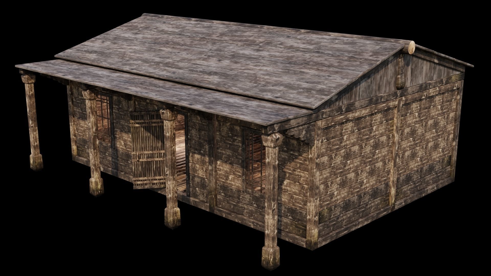 Medieval Houses 47- 4K Textures Game Ready Low-poly 3D model_8