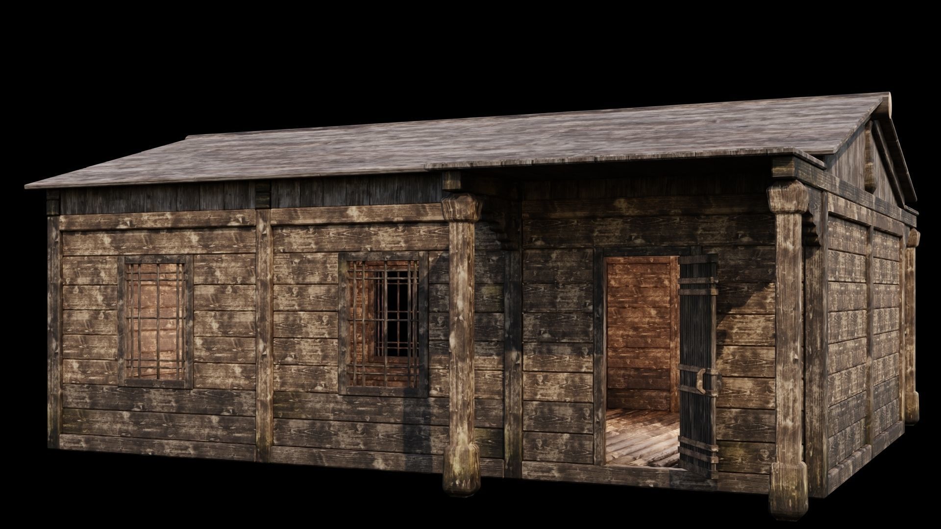 Medieval Houses 47- 4K Textures Game Ready Low-poly 3D model_12