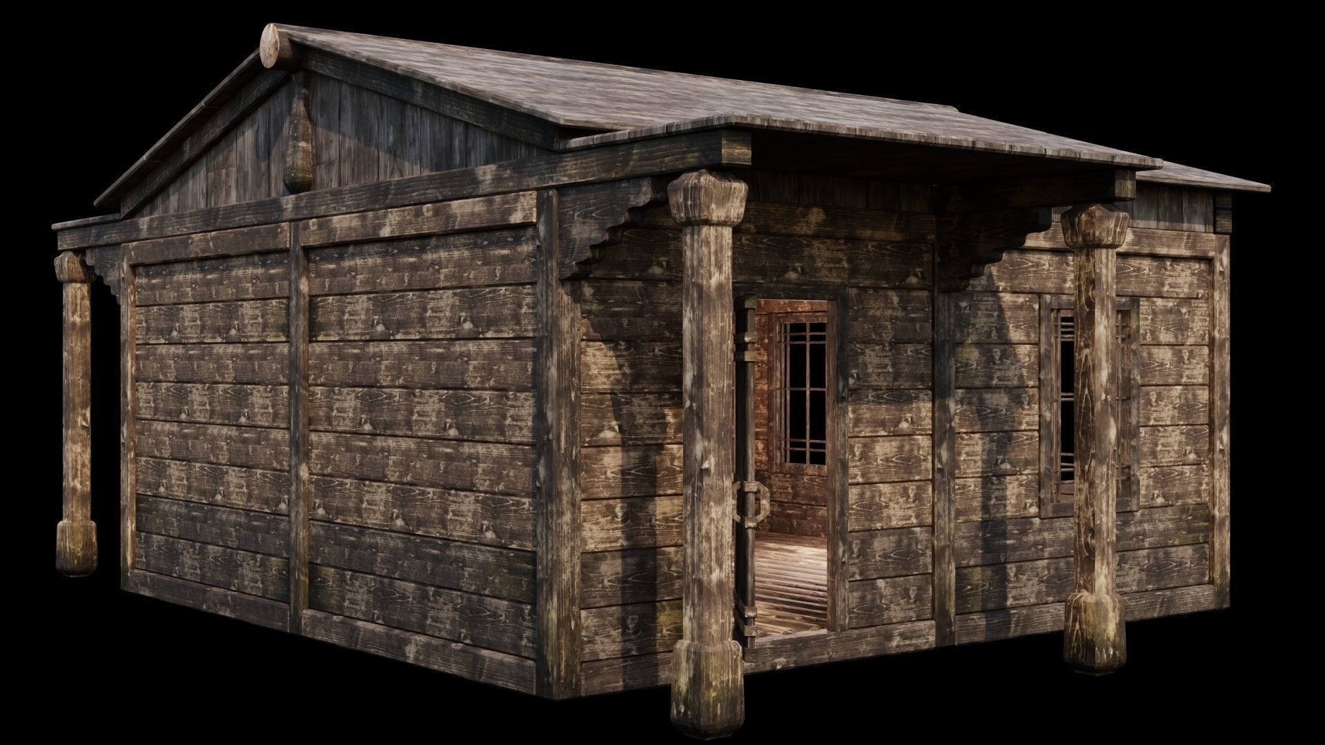 Medieval Houses 48- 4K Textures Game Ready Low-poly 3D model_8