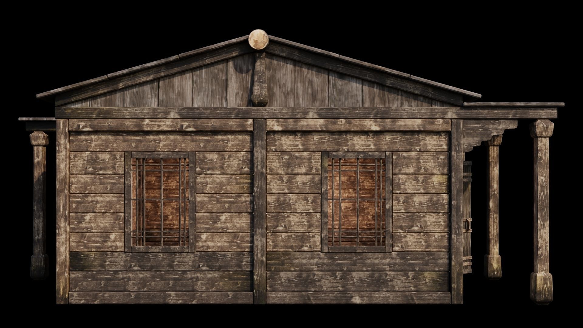 Medieval Houses 48- 4K Textures Game Ready Low-poly 3D model_2