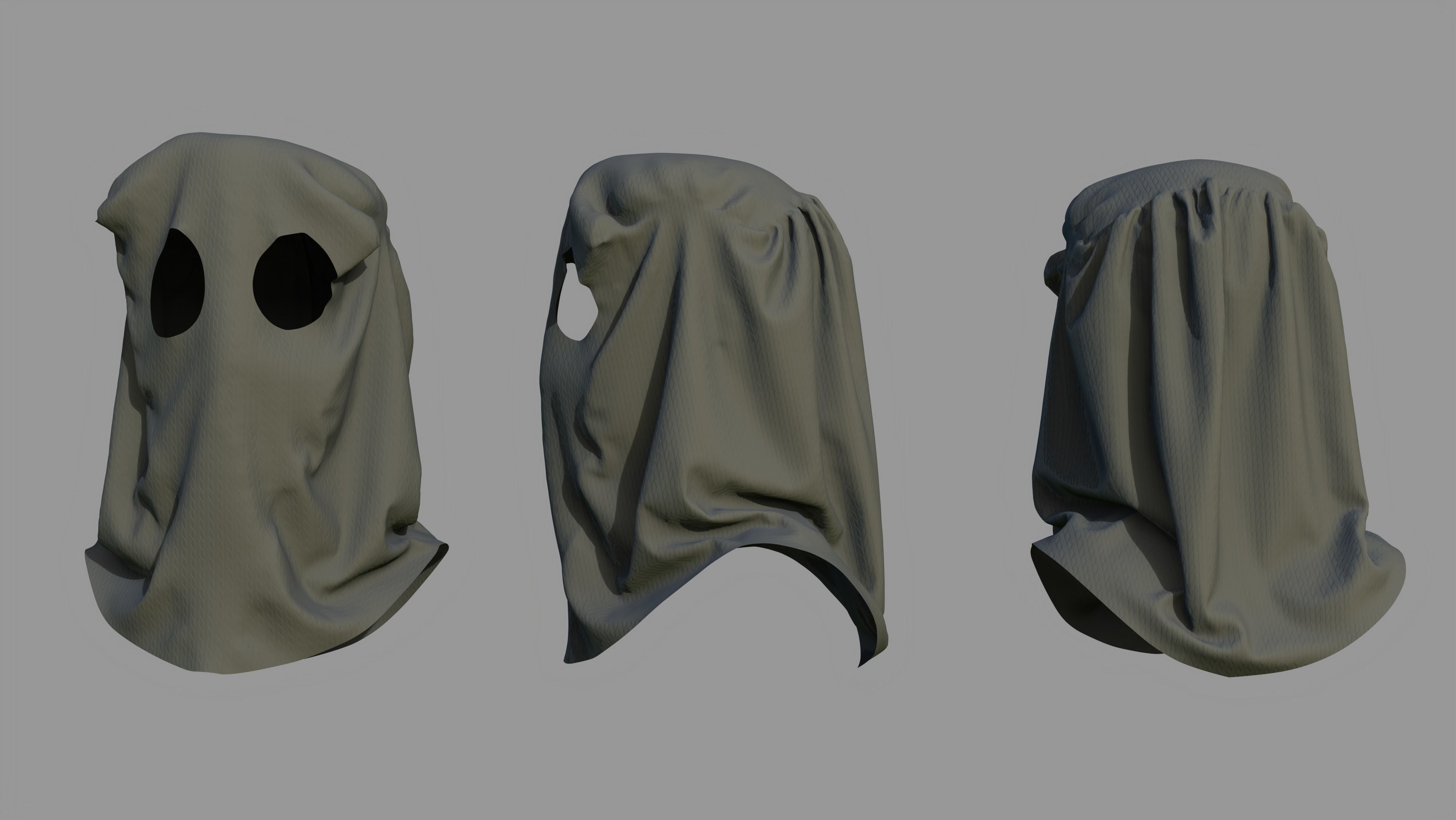 15 Face Mask Low Poly Pack With UV Low-poly 3D model_15