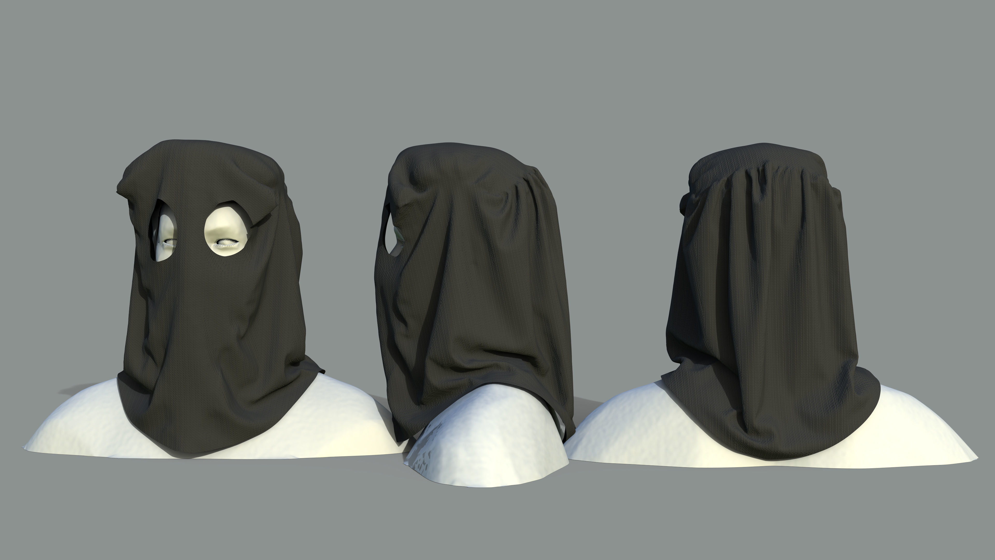 15 Face Mask Low Poly Pack With UV Low-poly 3D model_16