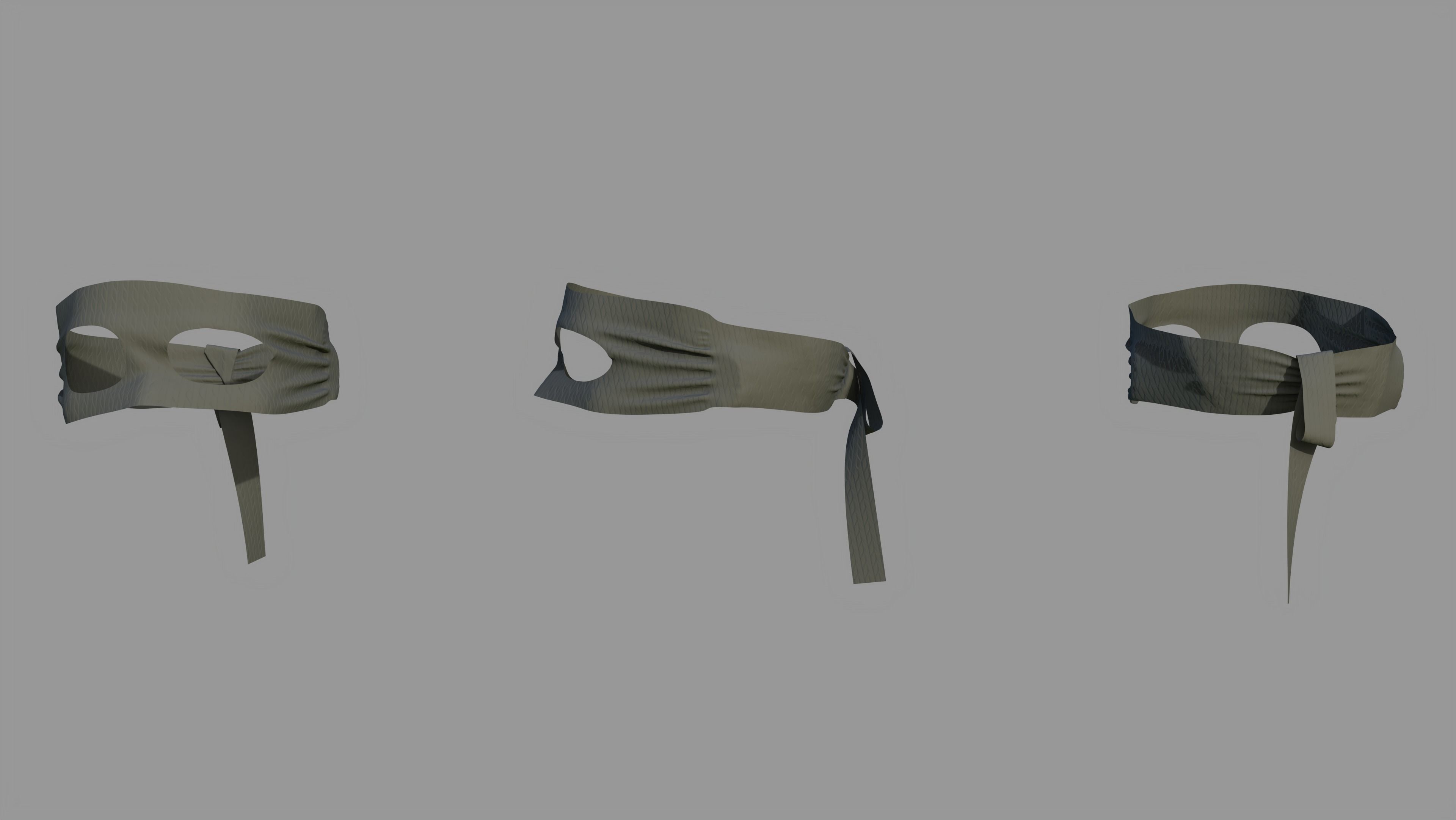 15 Face Mask Low Poly Pack With UV Low-poly 3D model_13