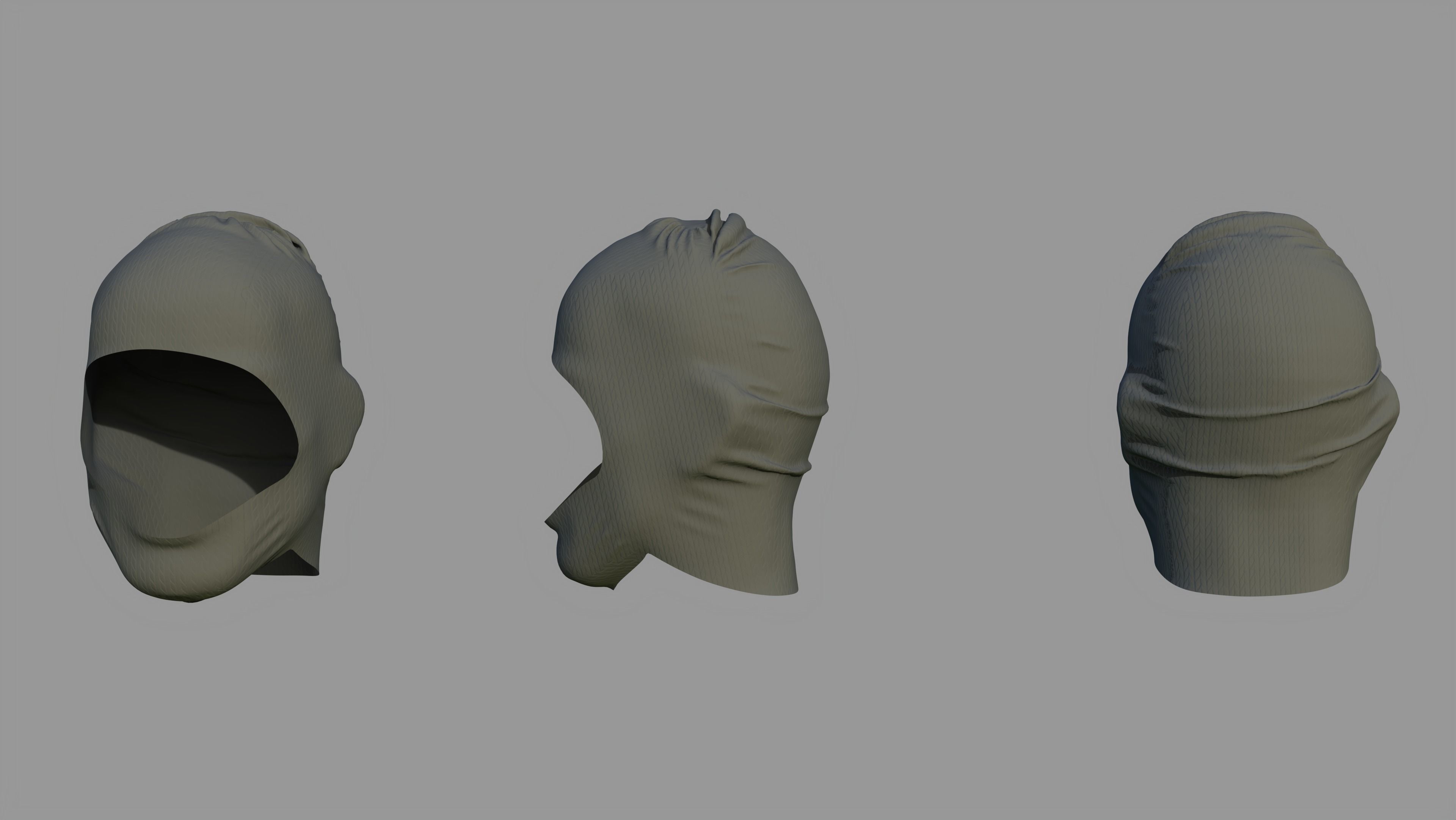 15 Face Mask Low Poly Pack With UV Low-poly 3D model_5