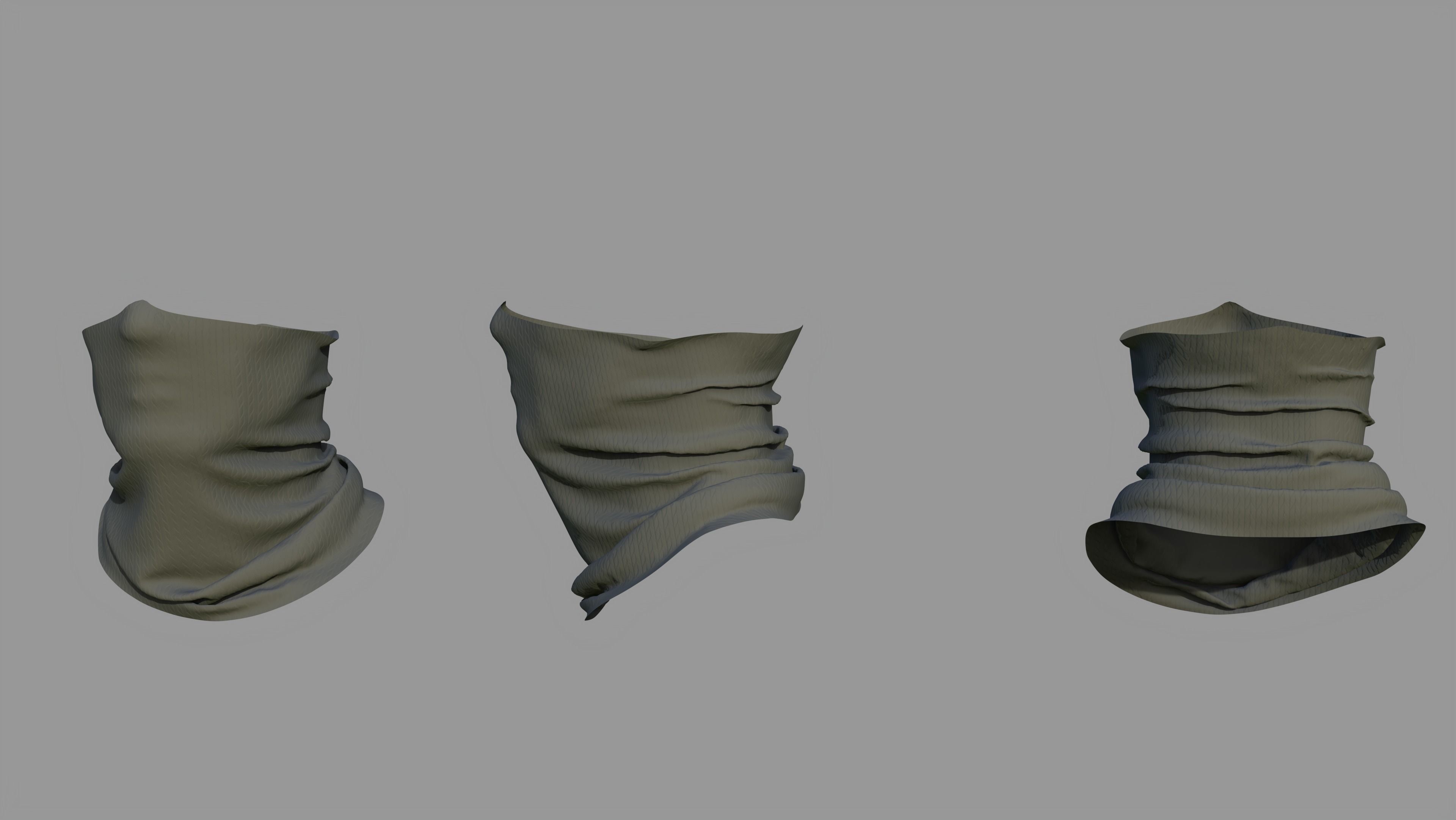 15 Face Mask Low Poly Pack With UV Low-poly 3D model_19