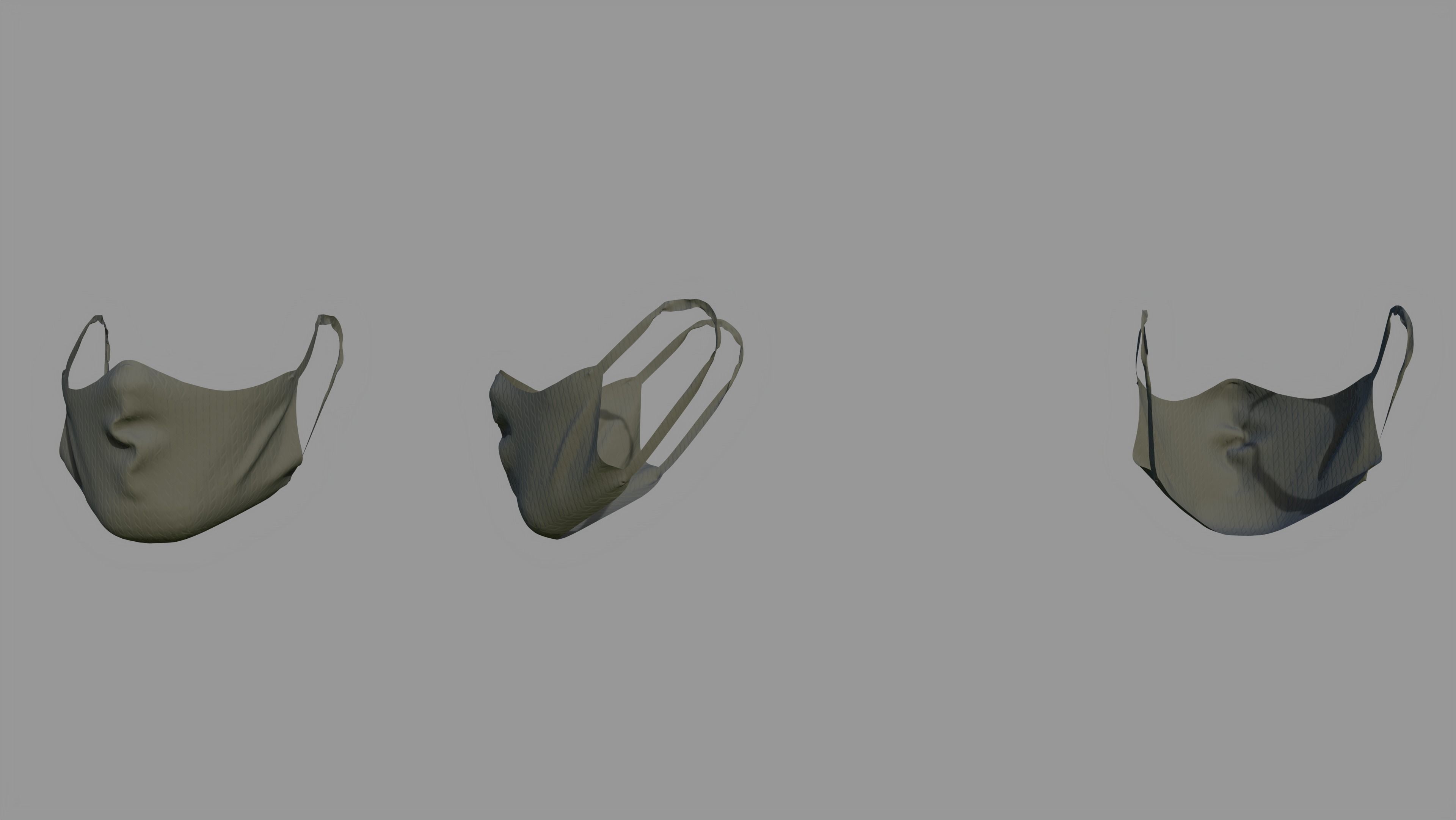 15 Face Mask Low Poly Pack With UV Low-poly 3D model_17