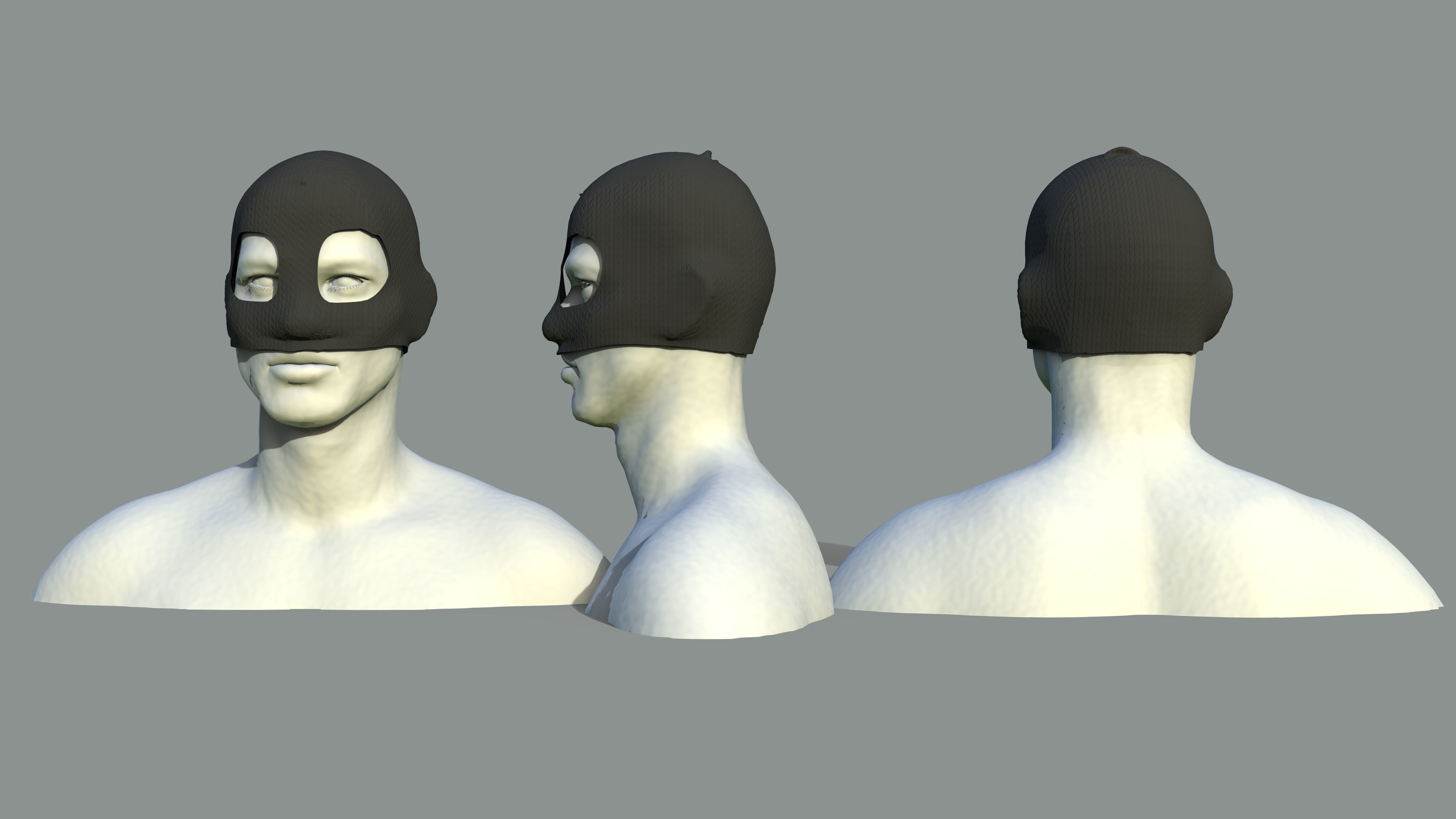 15 Face Mask Low Poly Pack With UV Low-poly 3D model_24
