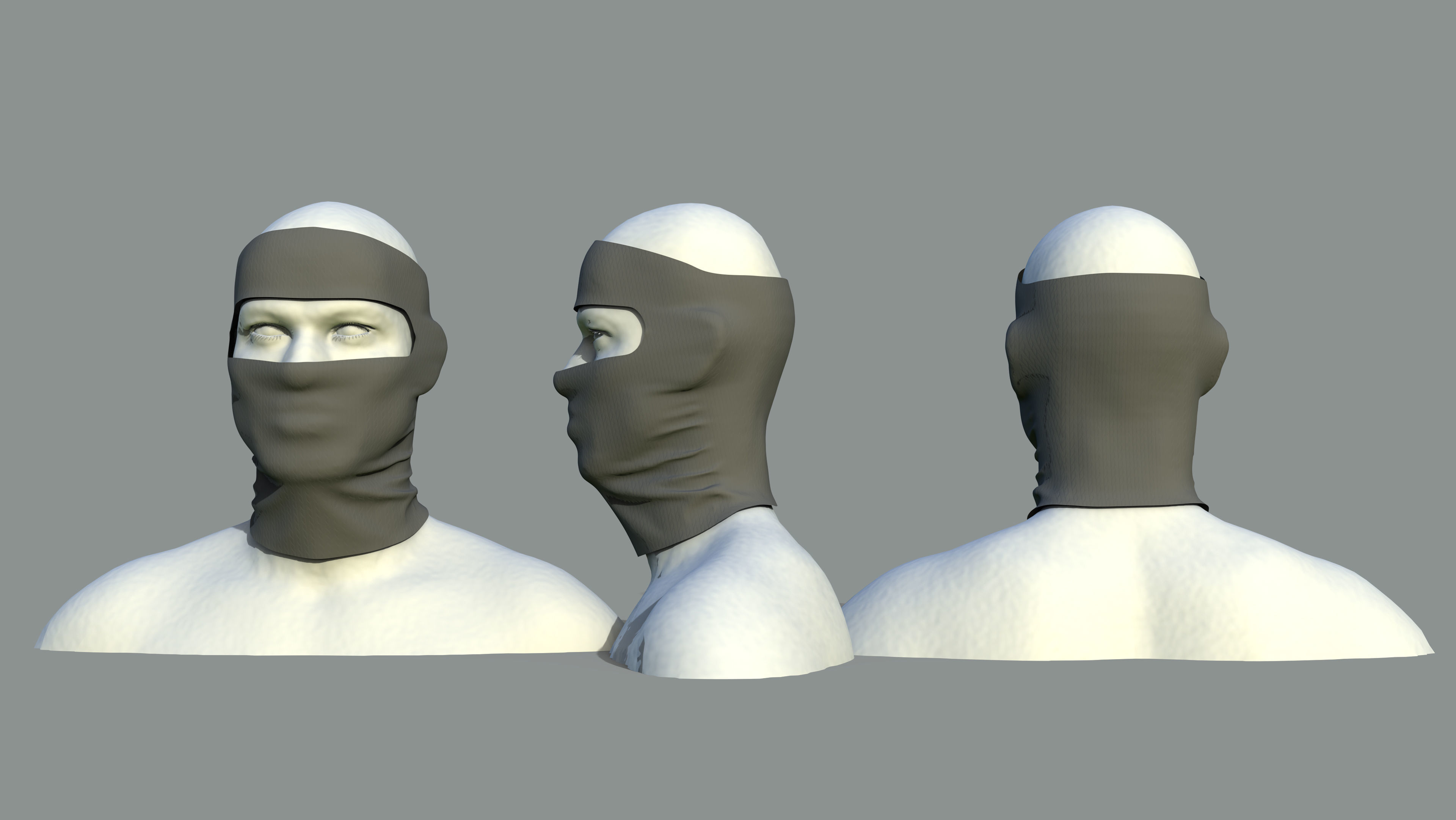 15 Face Mask Low Poly Pack With UV Low-poly 3D model_12