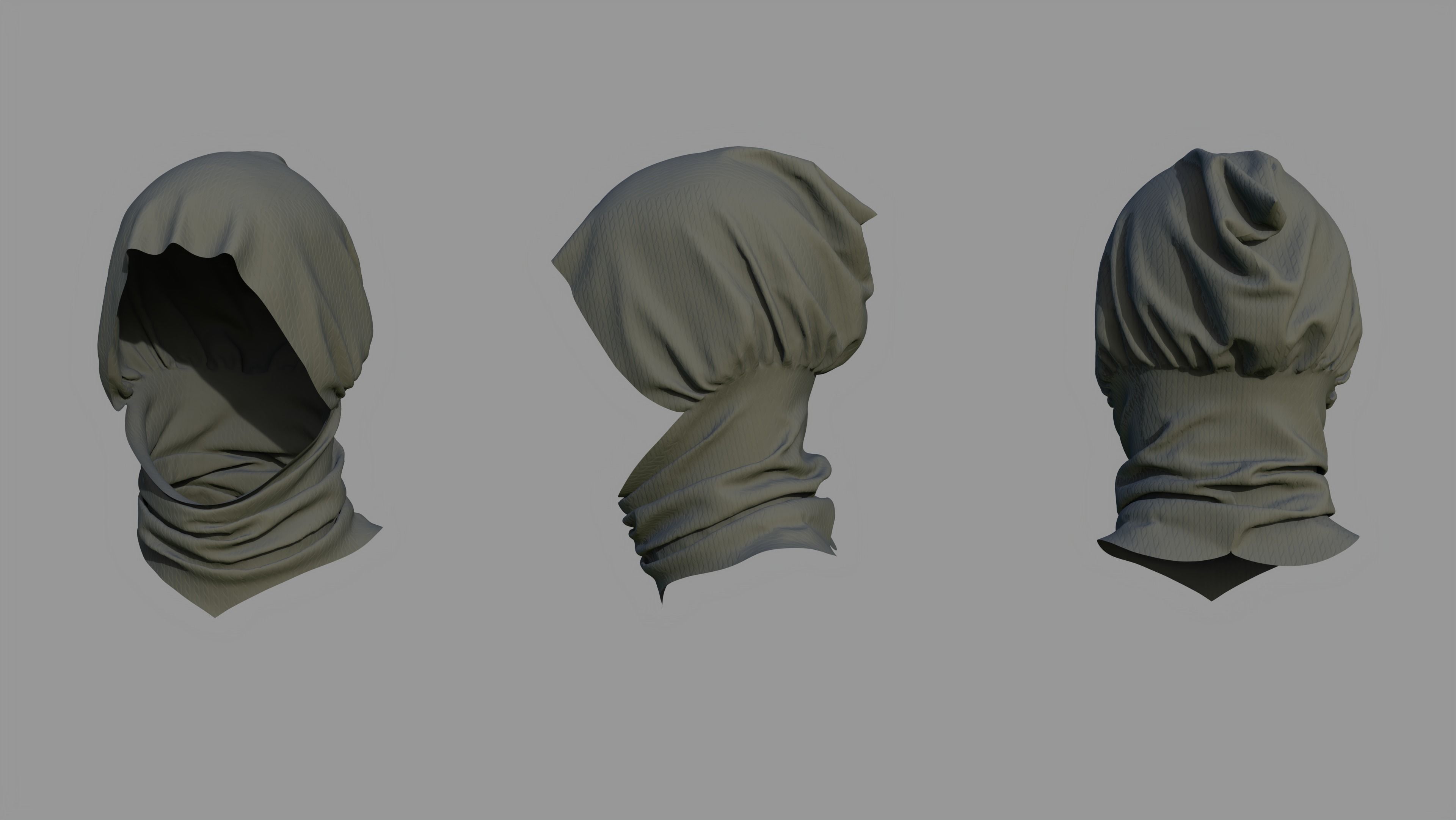 15 Face Mask Low Poly Pack With UV Low-poly 3D model_29