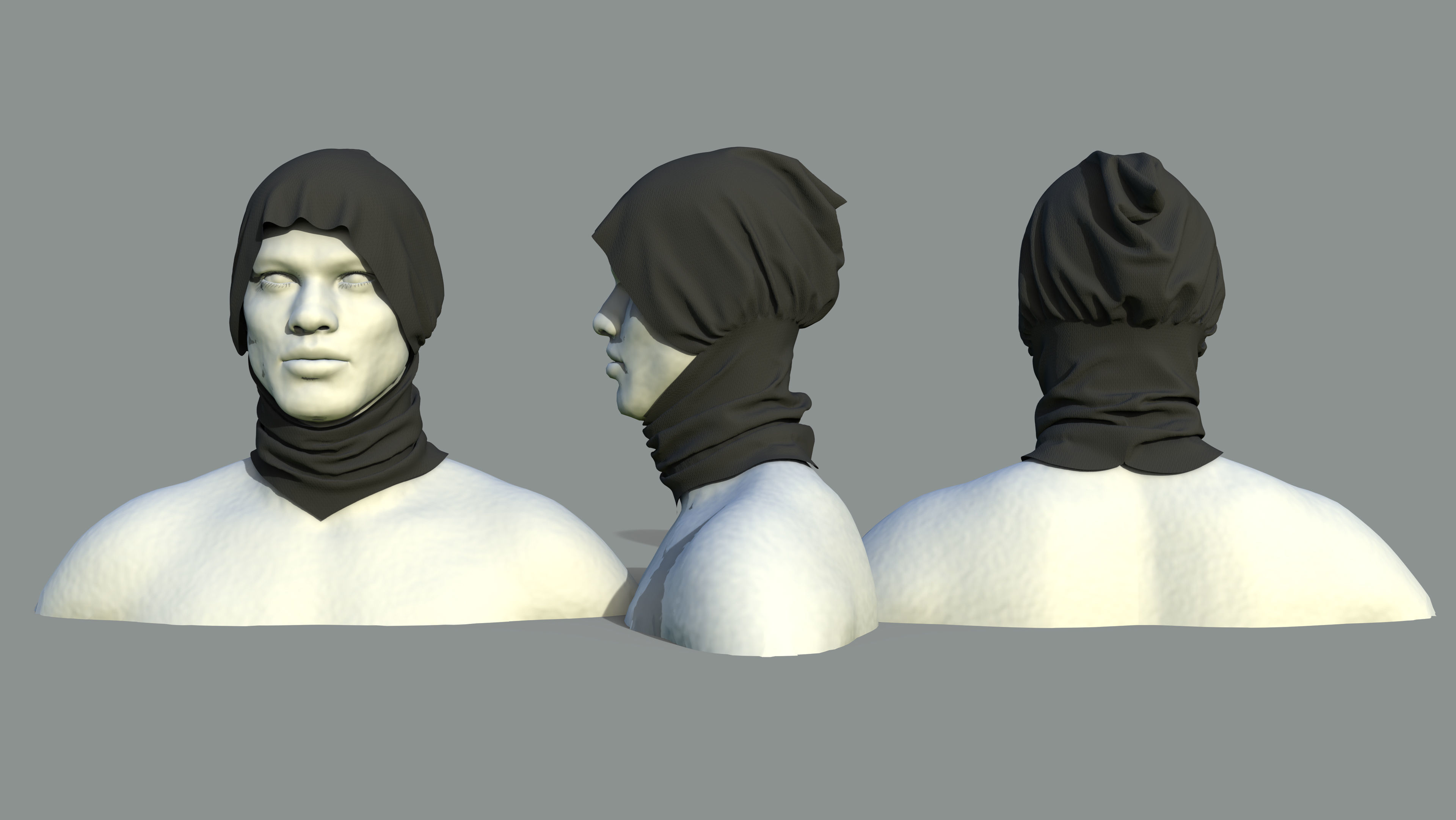 15 Face Mask Low Poly Pack With UV Low-poly 3D model_30