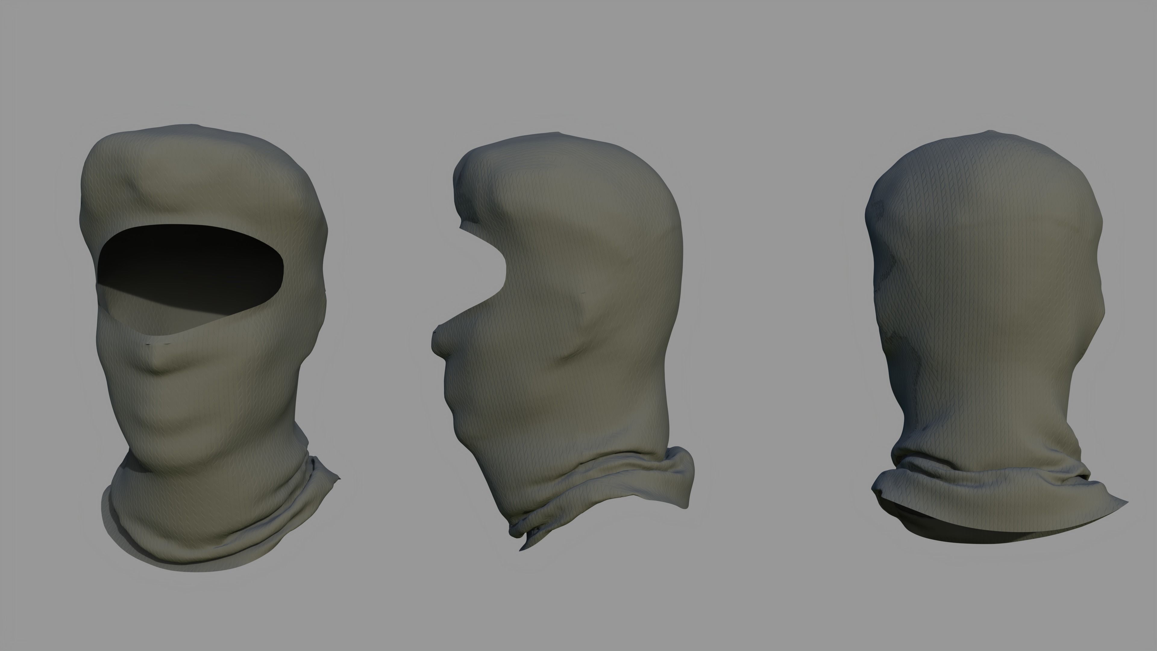 15 Face Mask Low Poly Pack With UV Low-poly 3D model_21