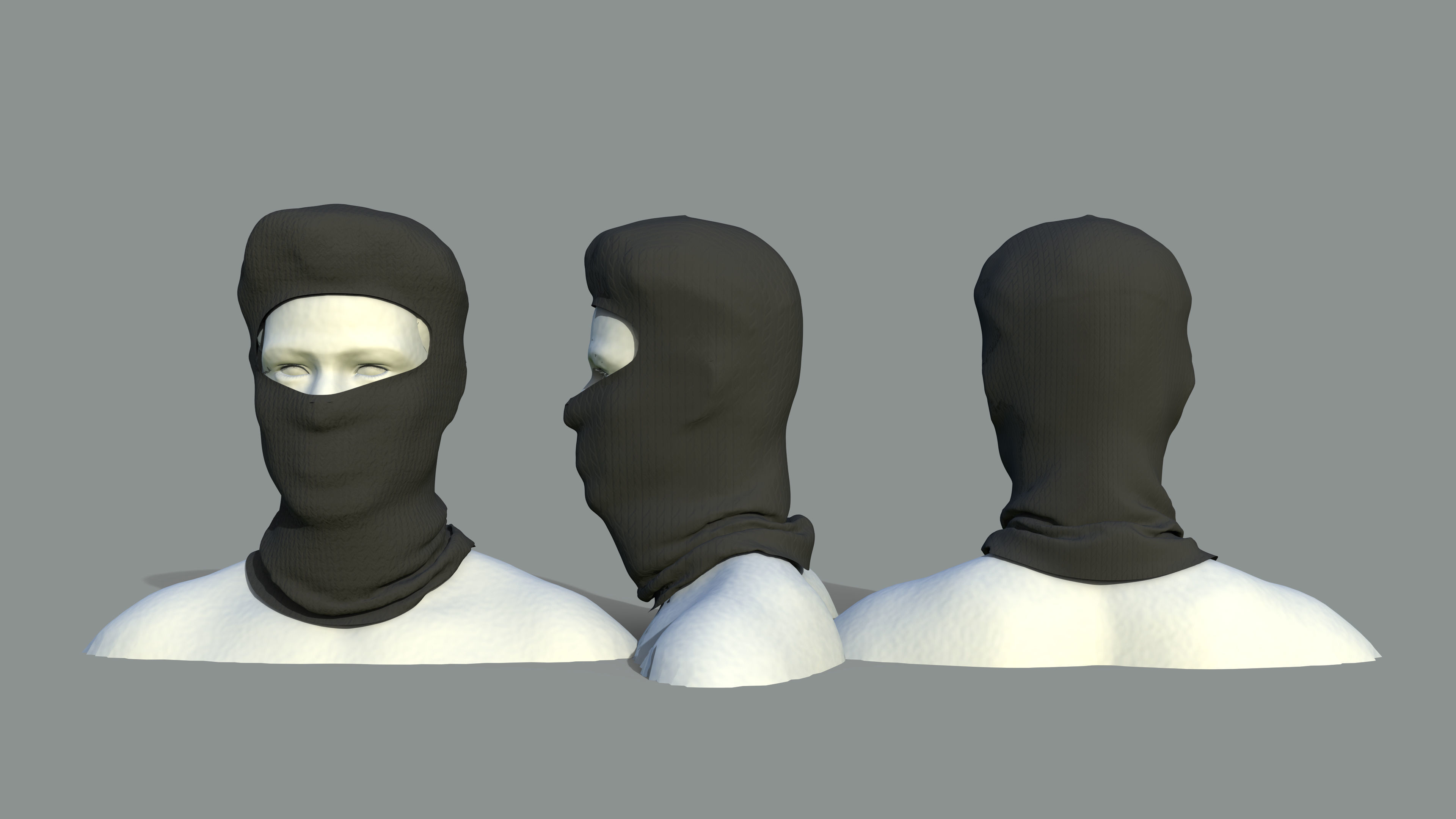 15 Face Mask Low Poly Pack With UV Low-poly 3D model_22