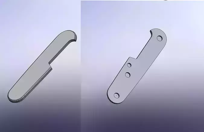 Workpiece for VICTORINOX Swiss Army Knife 91mm Handle pads 3D print model