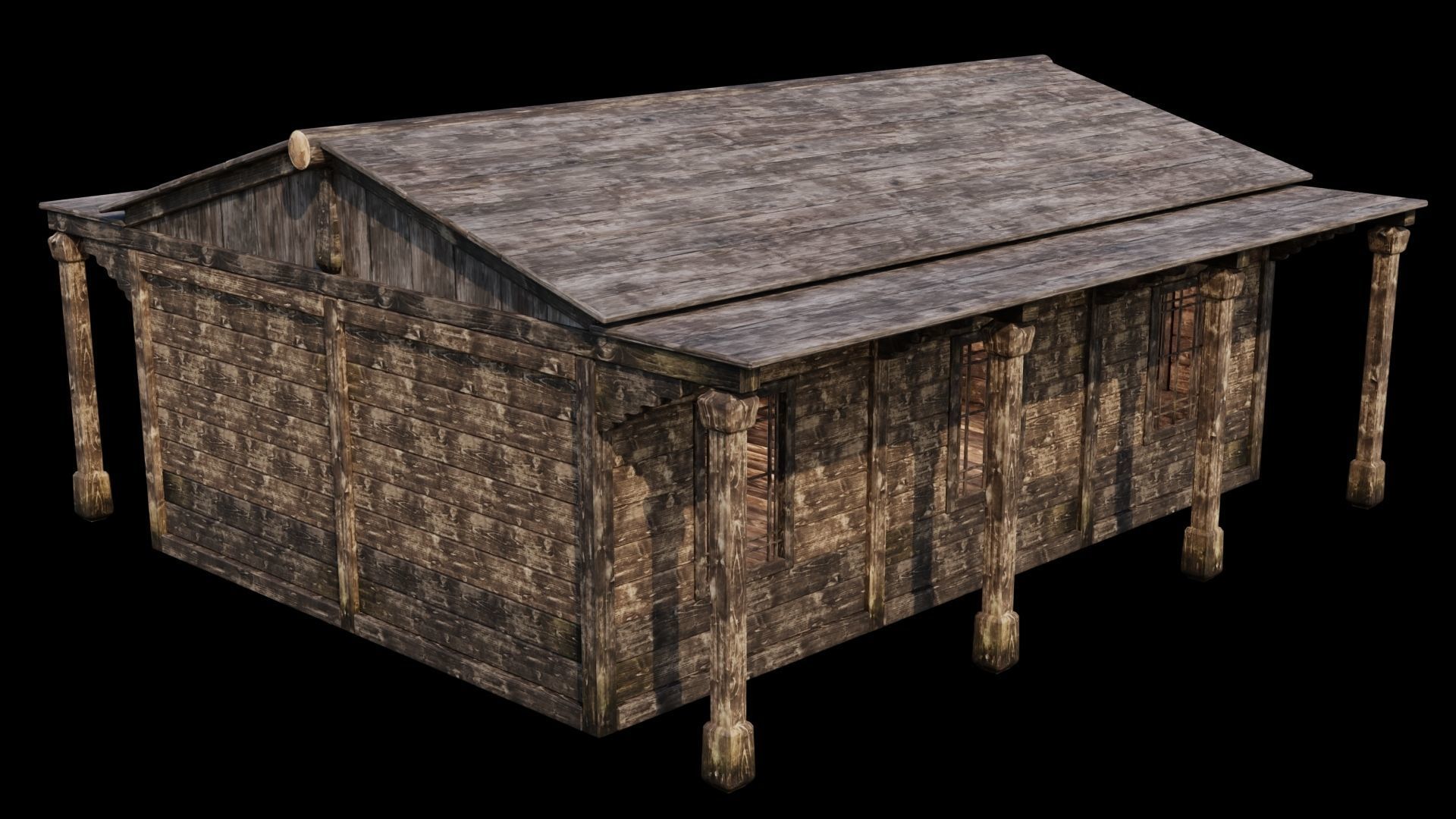 Medieval Houses 50- 4K Textures Game Ready Low-poly 3D model_8