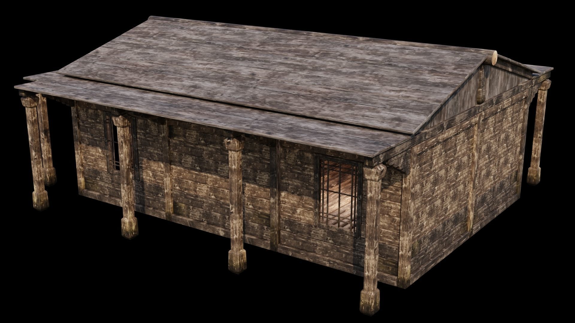 Medieval Houses 50- 4K Textures Game Ready Low-poly 3D model_9