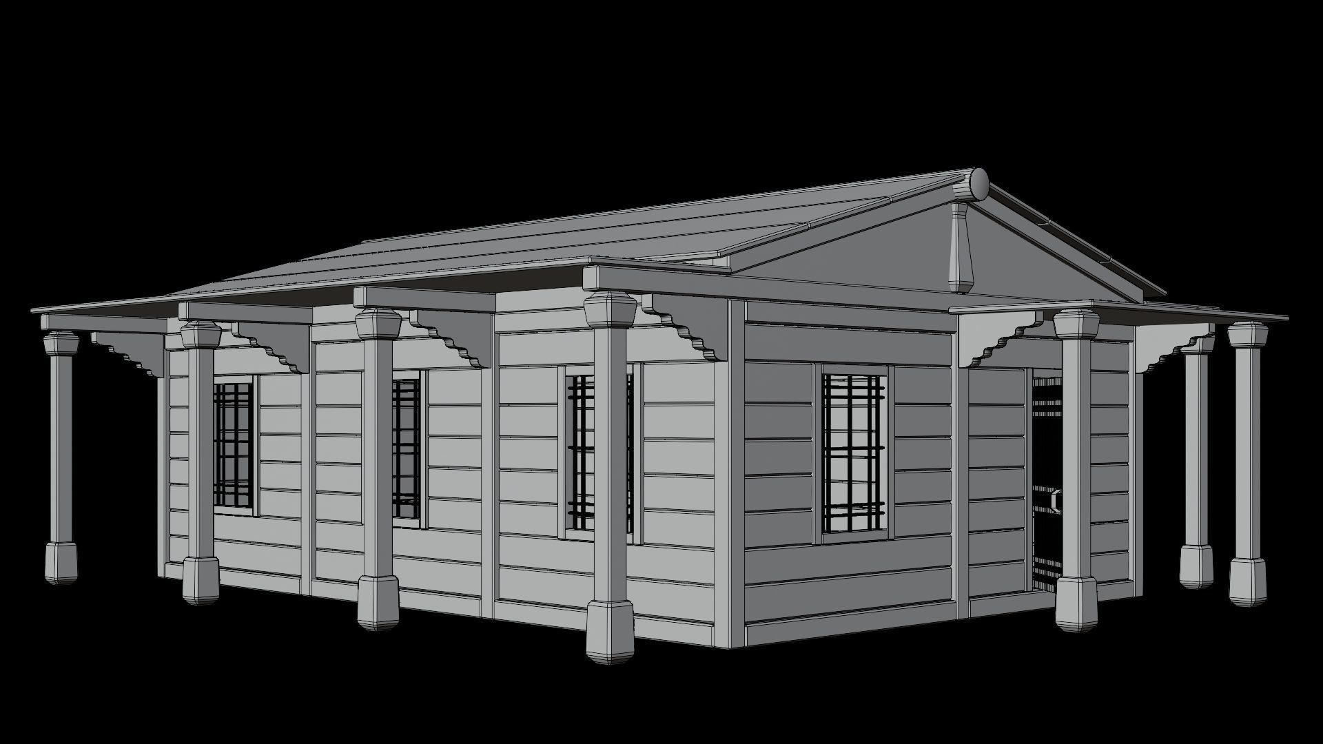 Medieval Houses 50- 4K Textures Game Ready Low-poly 3D model_5