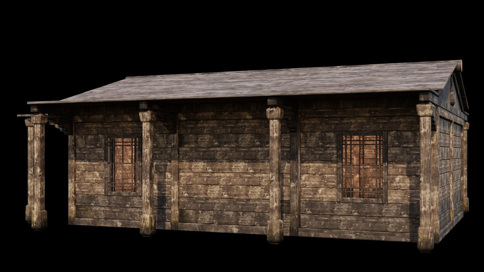 Medieval Houses 50- 4K Textures Game Ready Low-poly 3D model_13