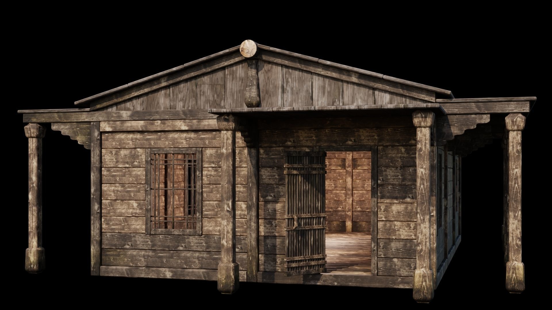 Medieval Houses 50- 4K Textures Game Ready Low-poly 3D model_14