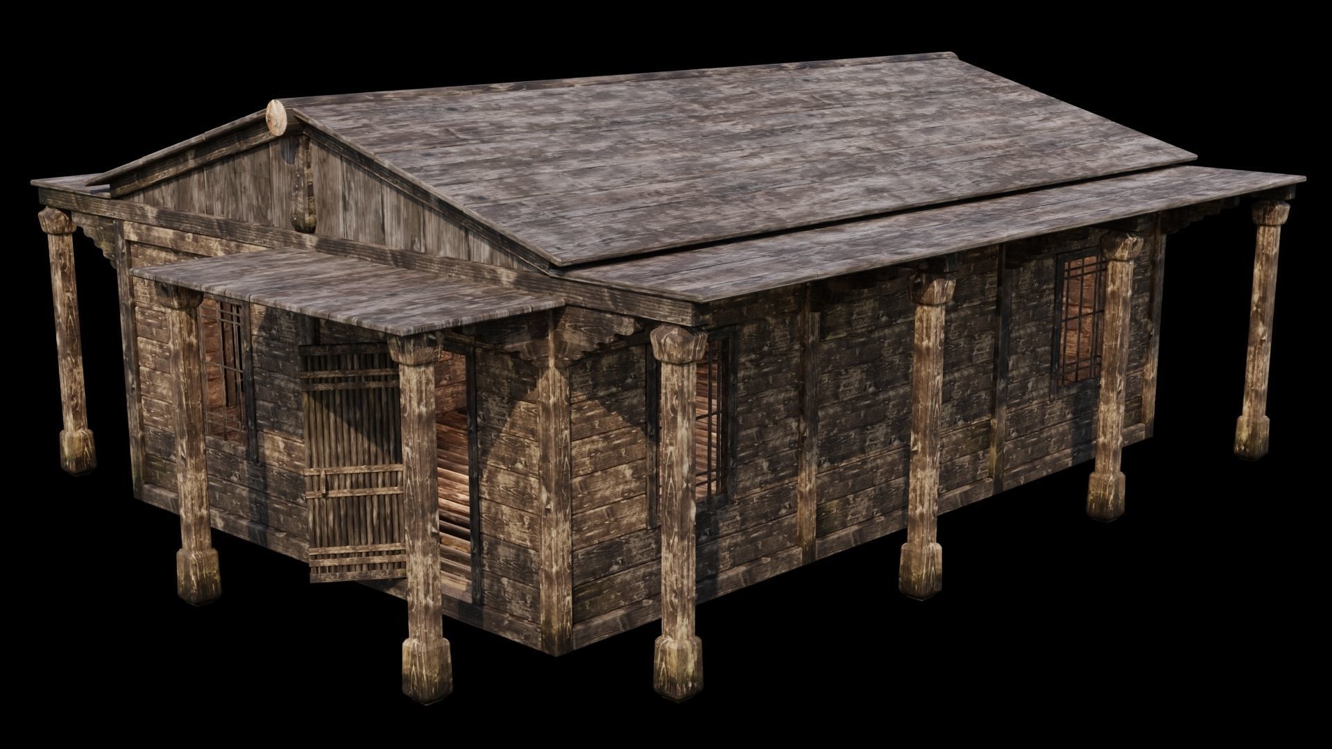 Medieval Houses 50- 4K Textures Game Ready Low-poly 3D model_10