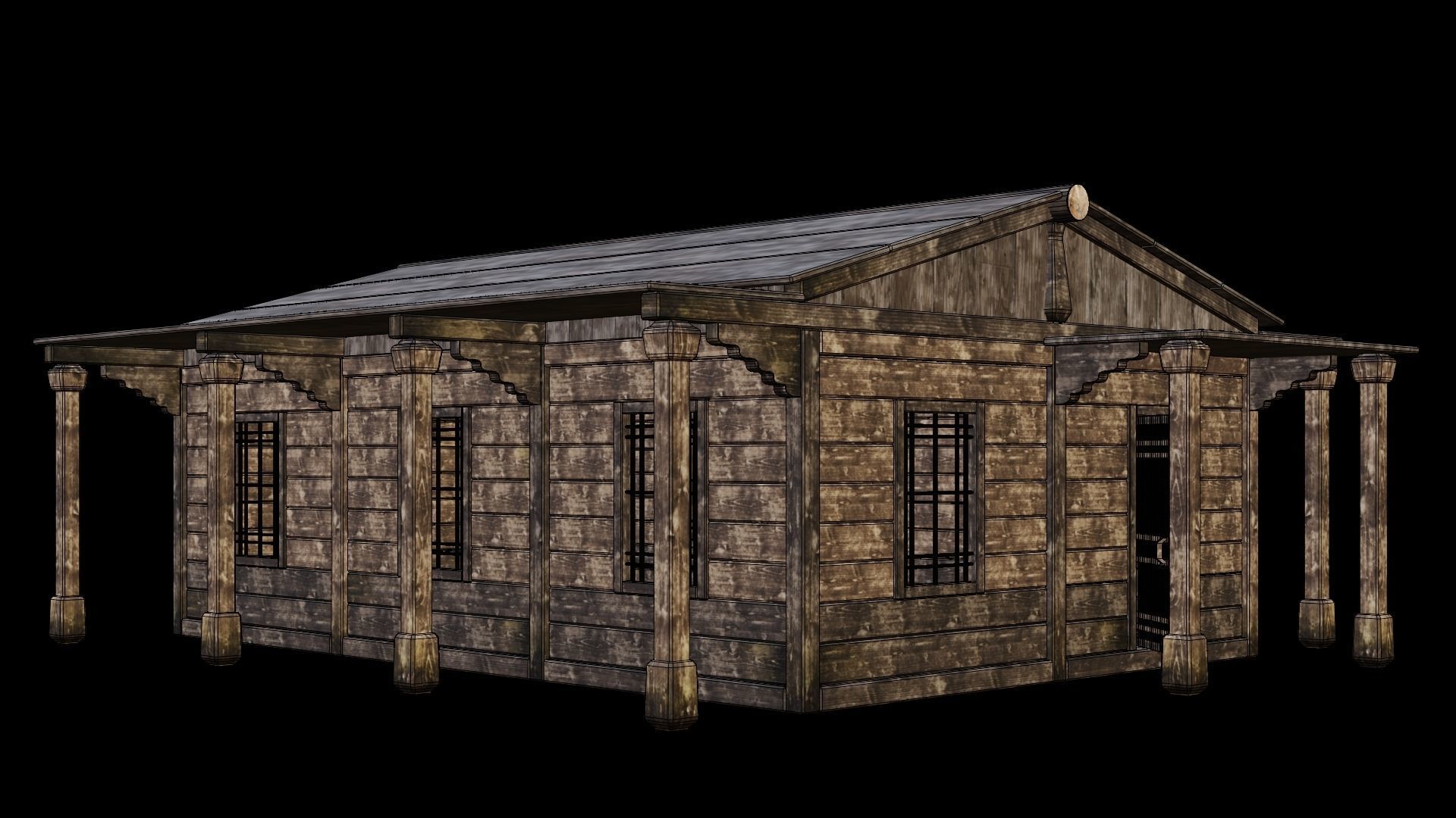 Medieval Houses 50- 4K Textures Game Ready Low-poly 3D model_4