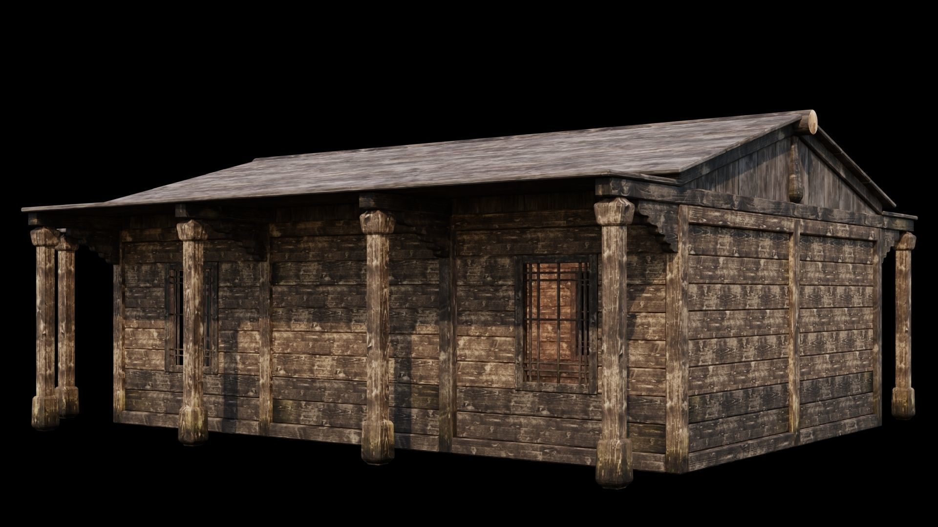 Medieval Houses 50- 4K Textures Game Ready Low-poly 3D model_7