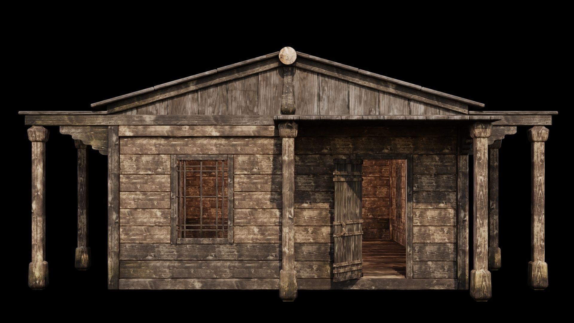 Medieval Houses 50- 4K Textures Game Ready Low-poly 3D model_2