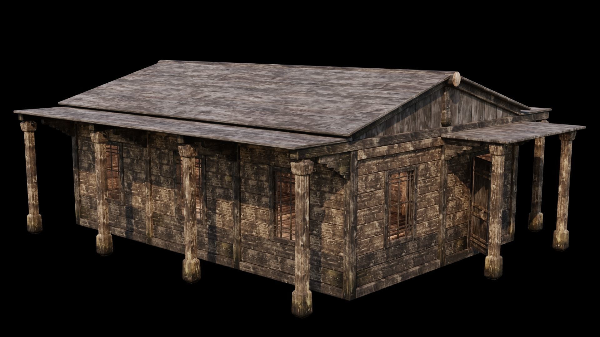 Medieval Houses 50- 4K Textures Game Ready Low-poly 3D model_15